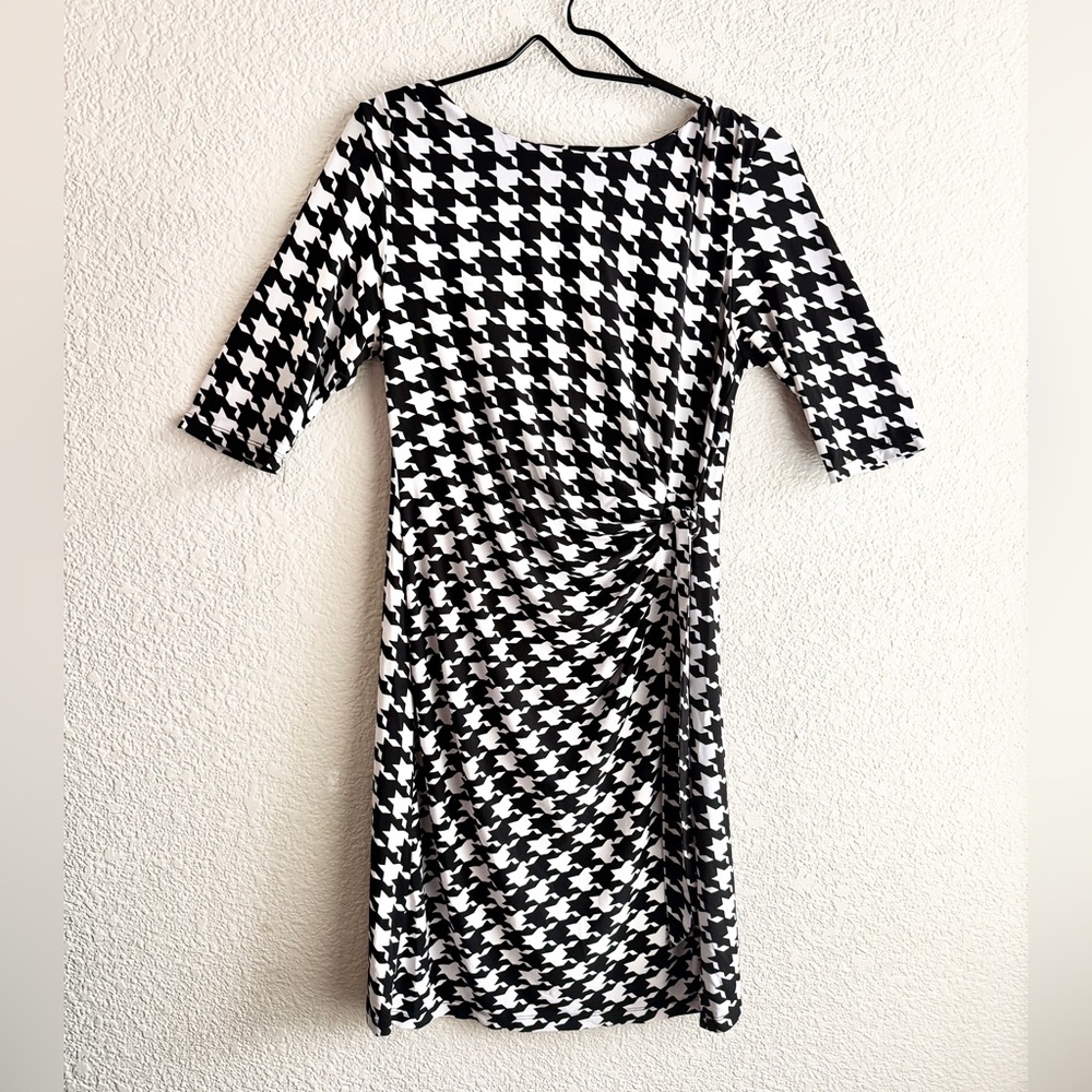 Kiara Houndstooth Jersey Dress